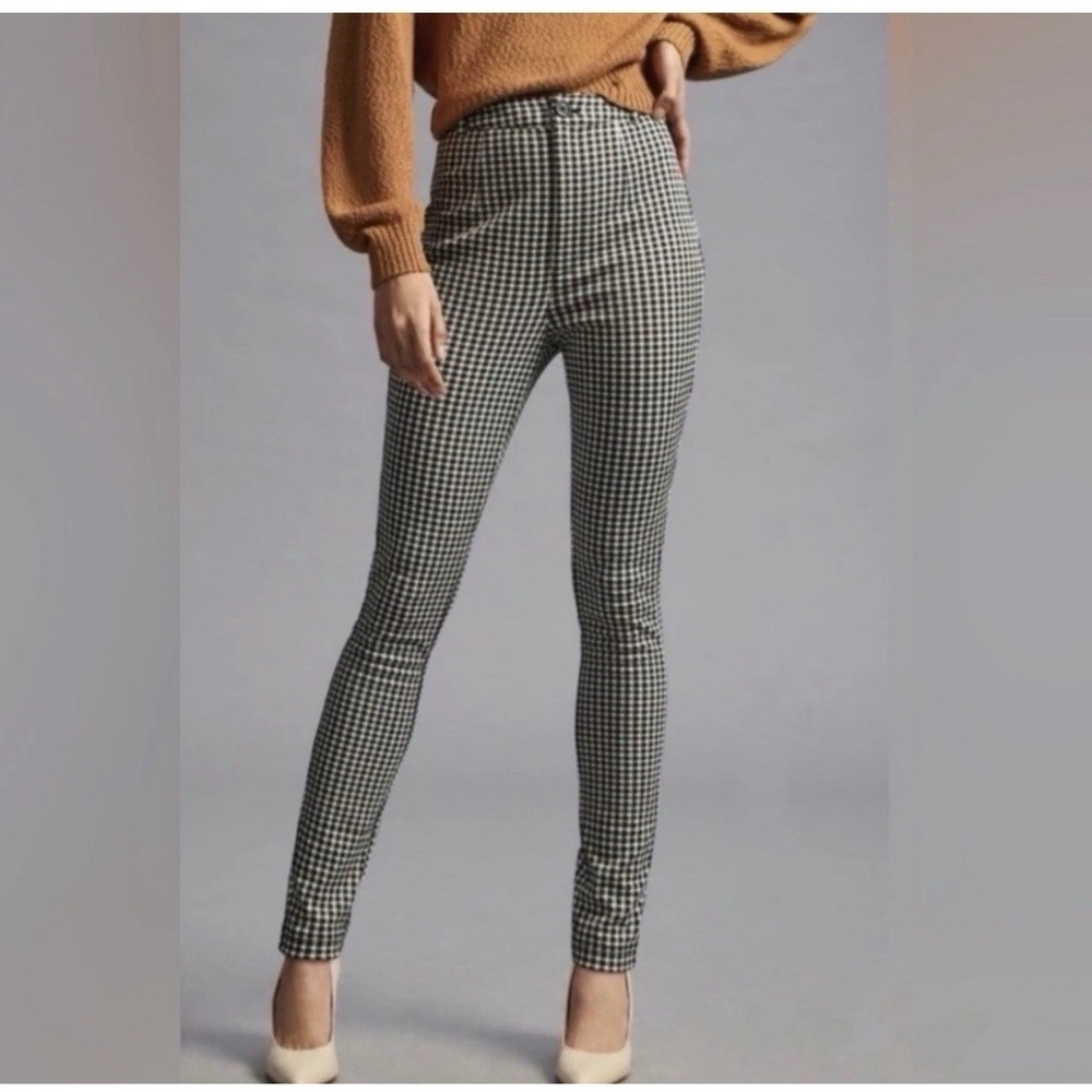 Maeve By Anthropologie Black and White Gingham Checkered Pants - Size  4